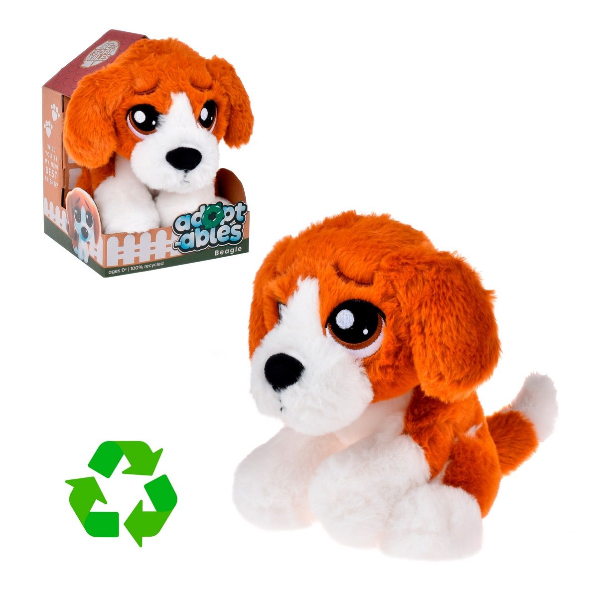 Perro Peluche Material Reciclado Resoftables - Beagle
